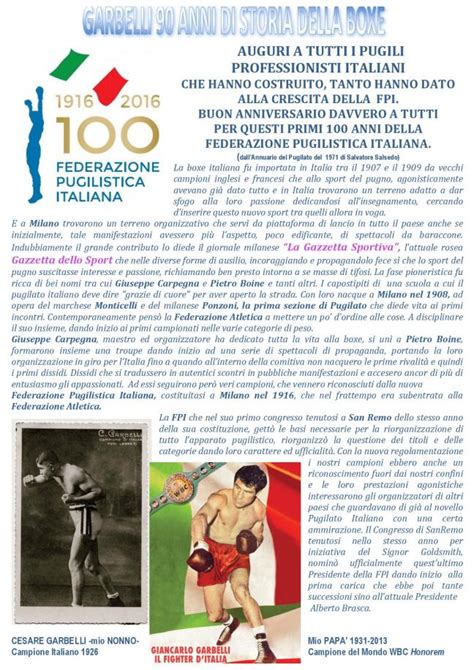 FPI Federazione Pugilistica Italiana Italian Boxing Federation ...